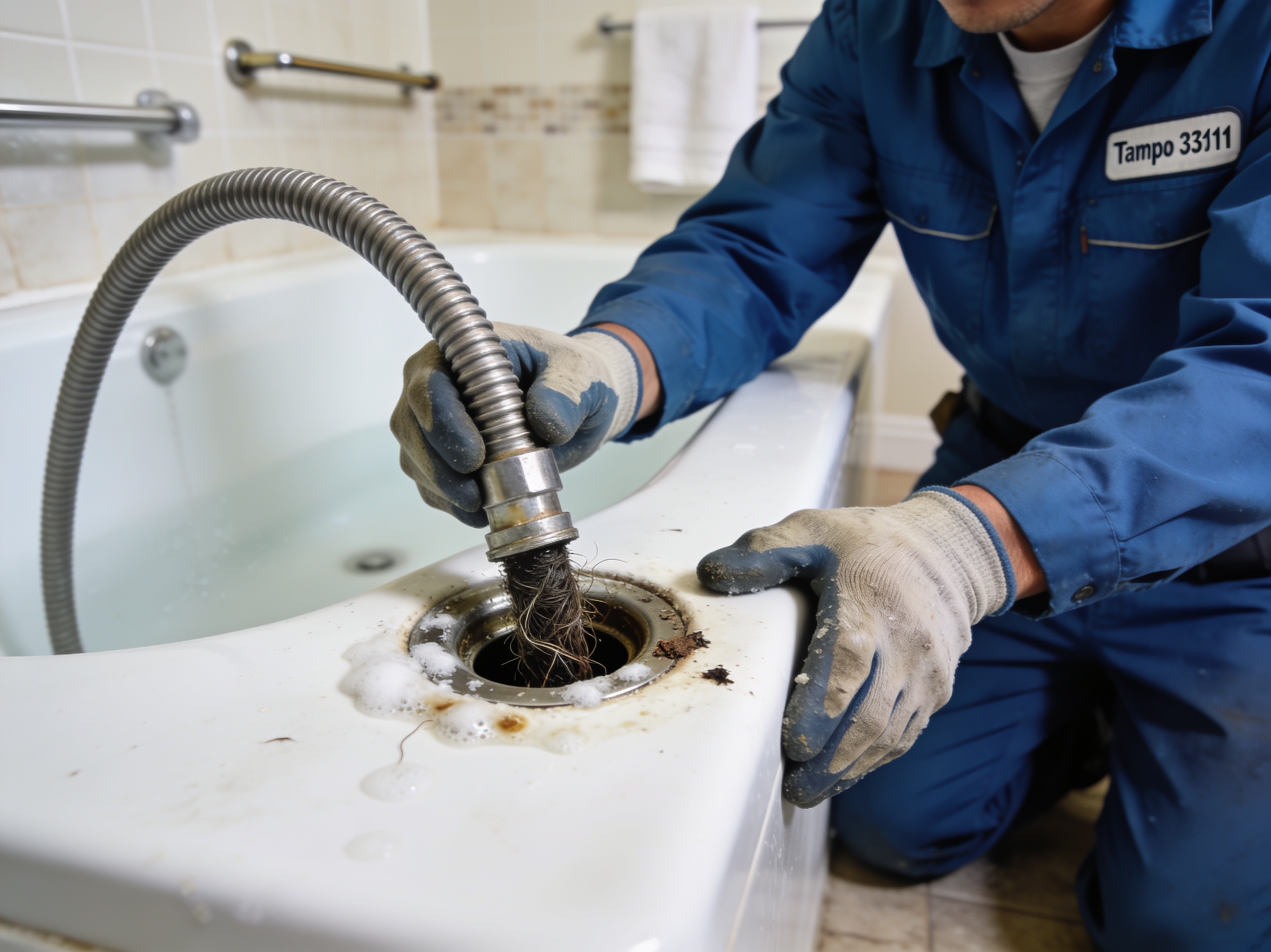 Clogged Bathtub Drain in Tampa 33611, FL