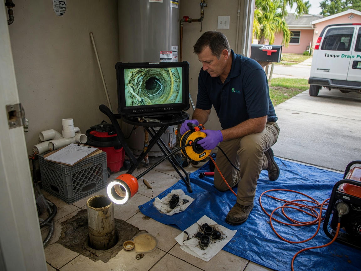 Drain Camera Inspection in Tampa 33611, FL
