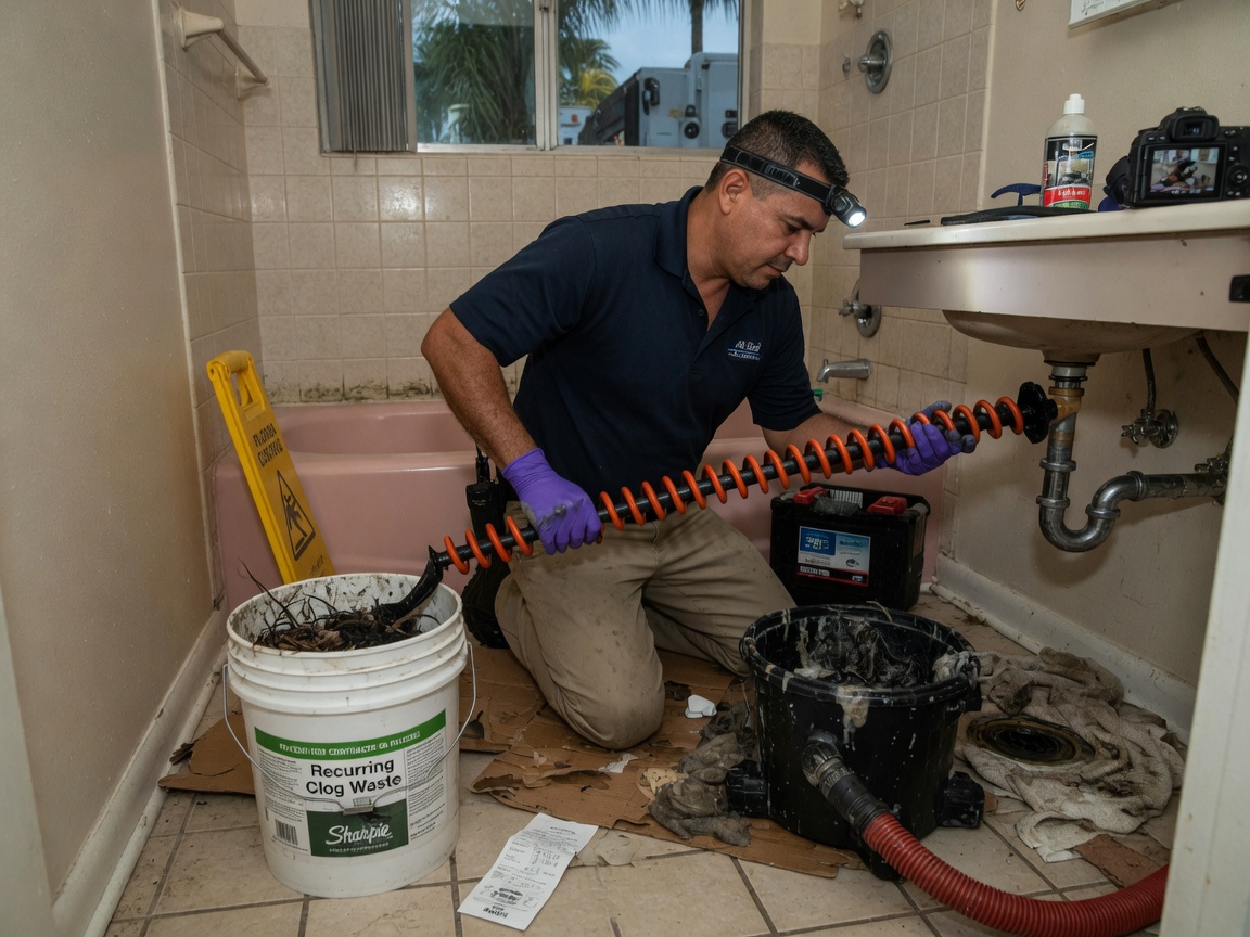 Recurring Drain Clogs in Tampa 33611, FL